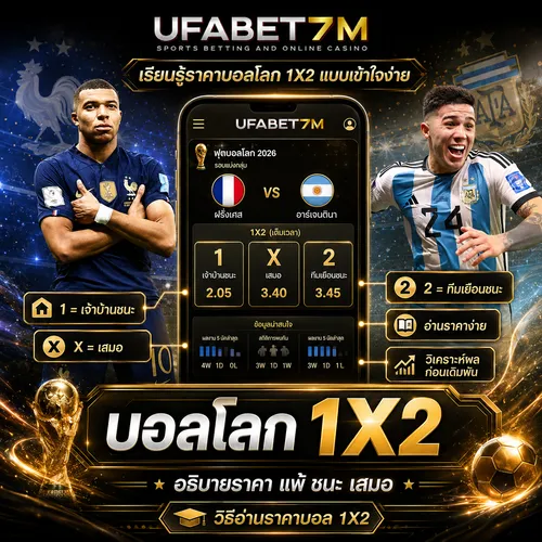 บอลโลก 1X2 วิธีอ่านราคาแพ้ ชนะ เสมอ